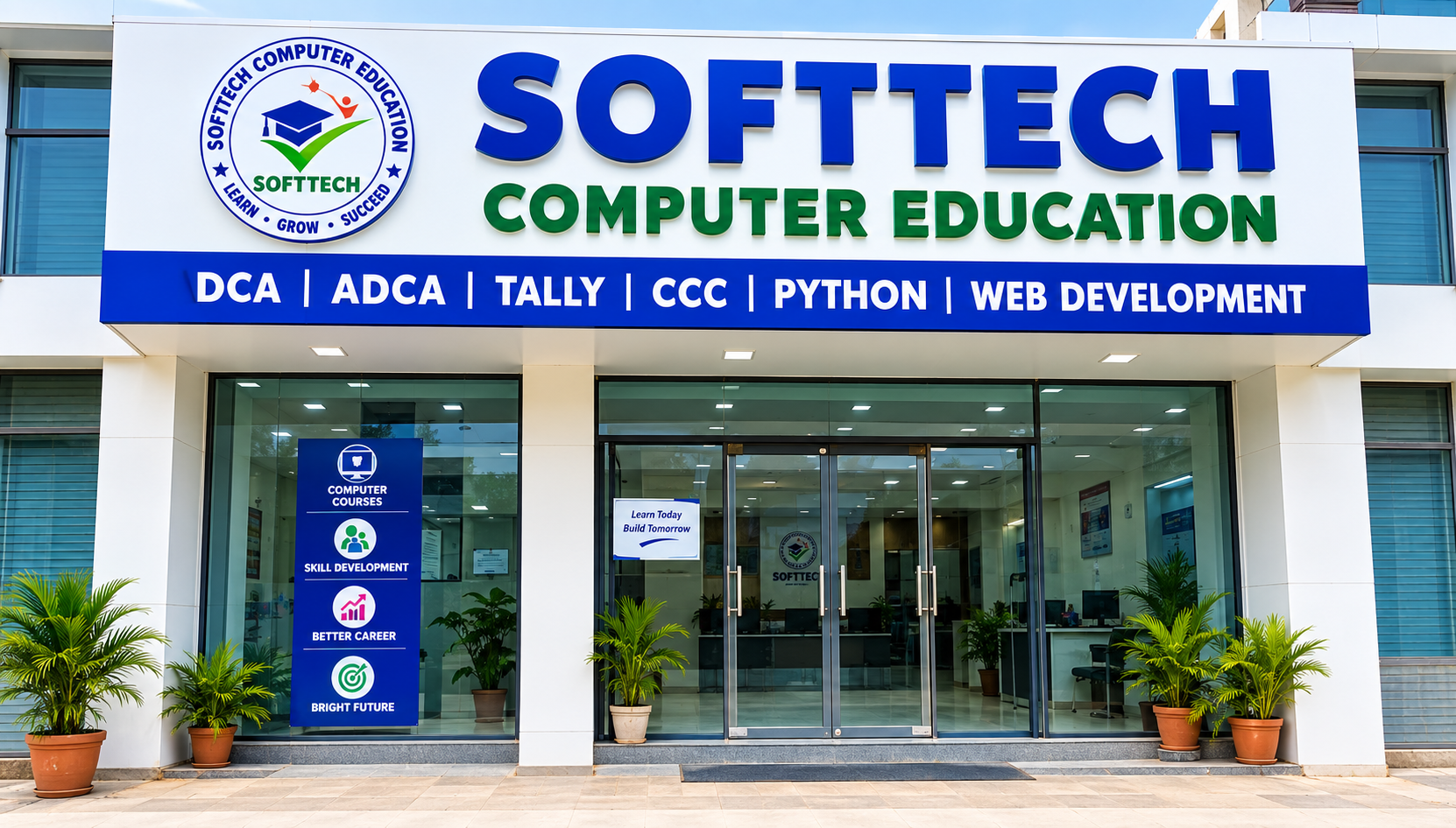 SOFTTECH COMPUTER EDUCATION SOCIETY campus entrance